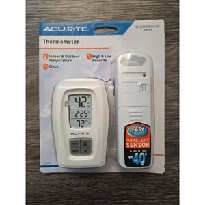 AcuRite Wireless Indoor Outdoor Digital Temperature Thermometer Records High Low